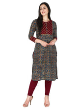 women’s Maroon pure cotton Jaipuri block printed kurti