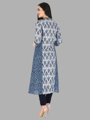 back view of women’s cotton Jaipuri printed kurti