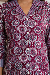 soft breathable cotton fabric texture in women’s top