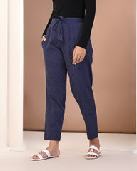 traditional block print detail on cotton palazzo pants