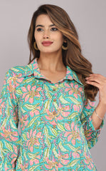 pure cotton breathable fabric used in printed co-ord set