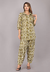 pure cotton breathable fabric used in printed co-ord set