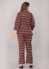 back view of women’s cotton Jaipuri co-ord set