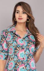 pure cotton breathable fabric used in printed co-ord set