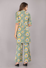 back view of women’s cotton Jaipuri co-ord set