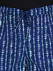 traditional block print detail on cotton palazzo pants