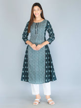 women’s Green pure cotton Jaipuri block printed kurti