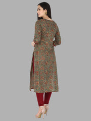 back view of women’s cotton Jaipuri printed kurti