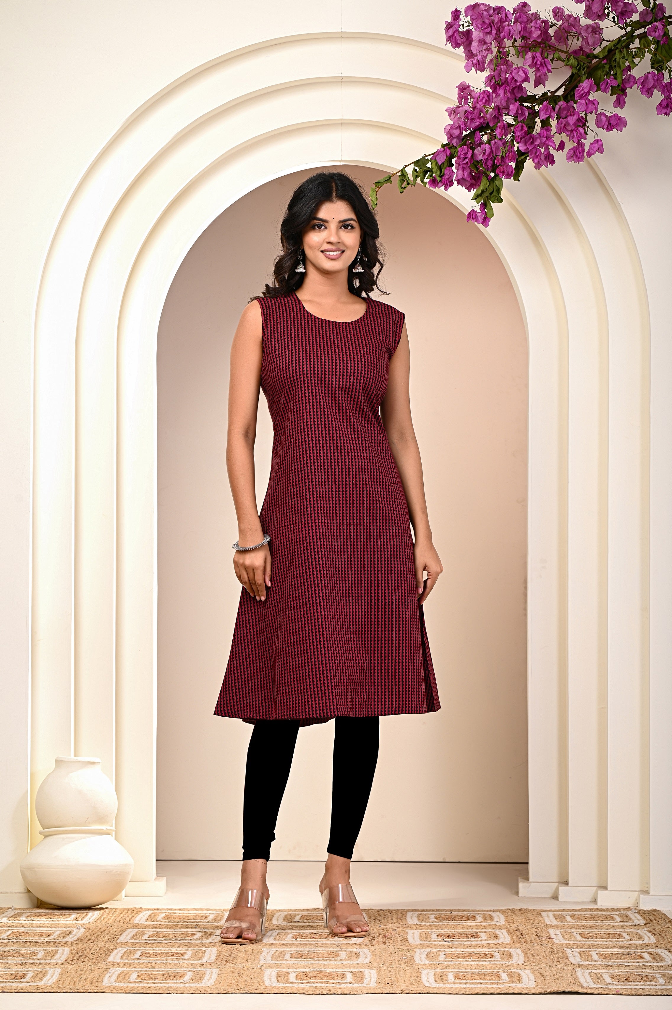 breathable pure cotton fabric used in block printed kurta set