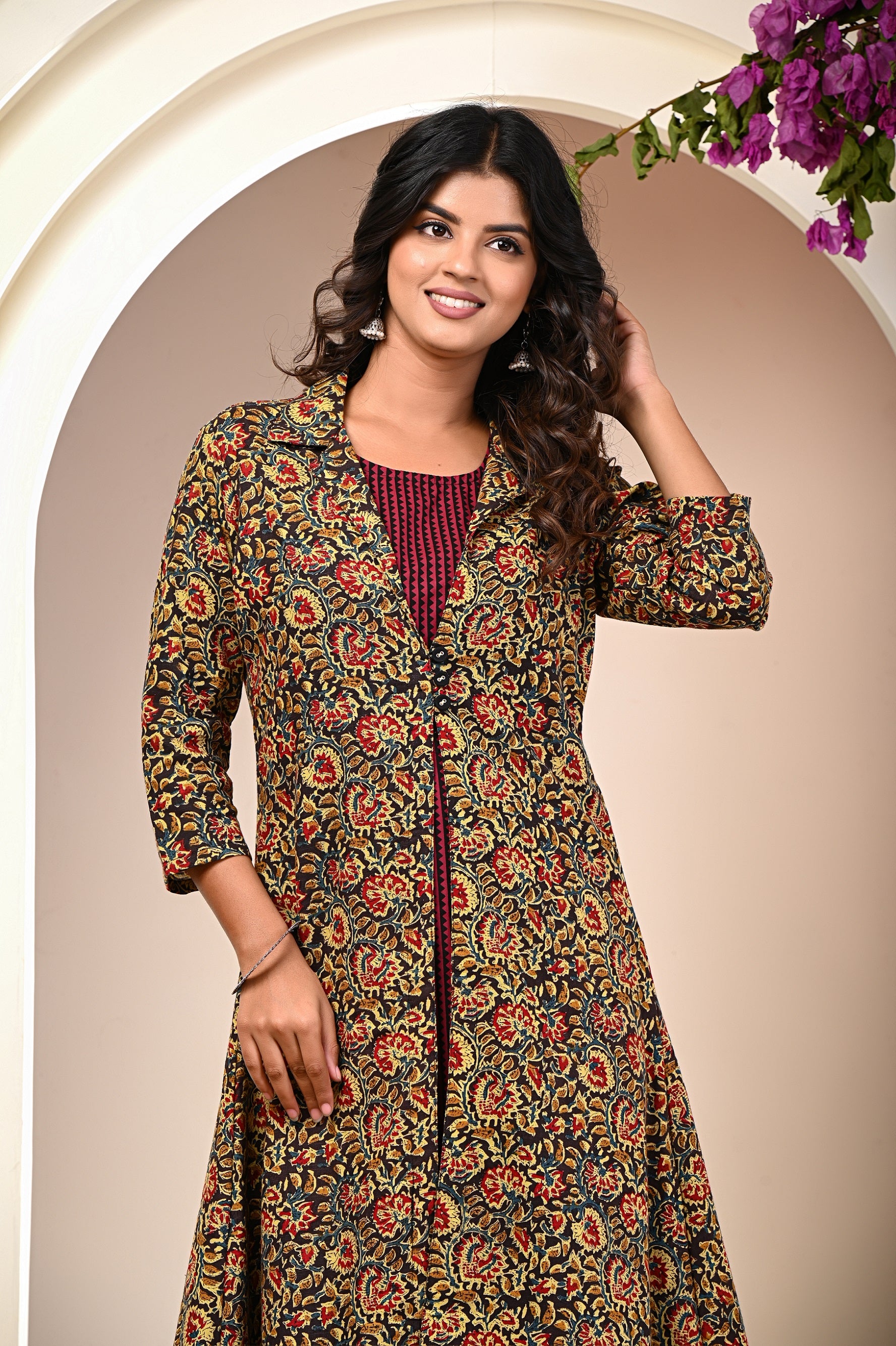 breathable pure cotton fabric used in block printed kurta set