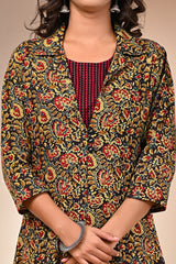 breathable pure cotton fabric used in block printed kurta set
