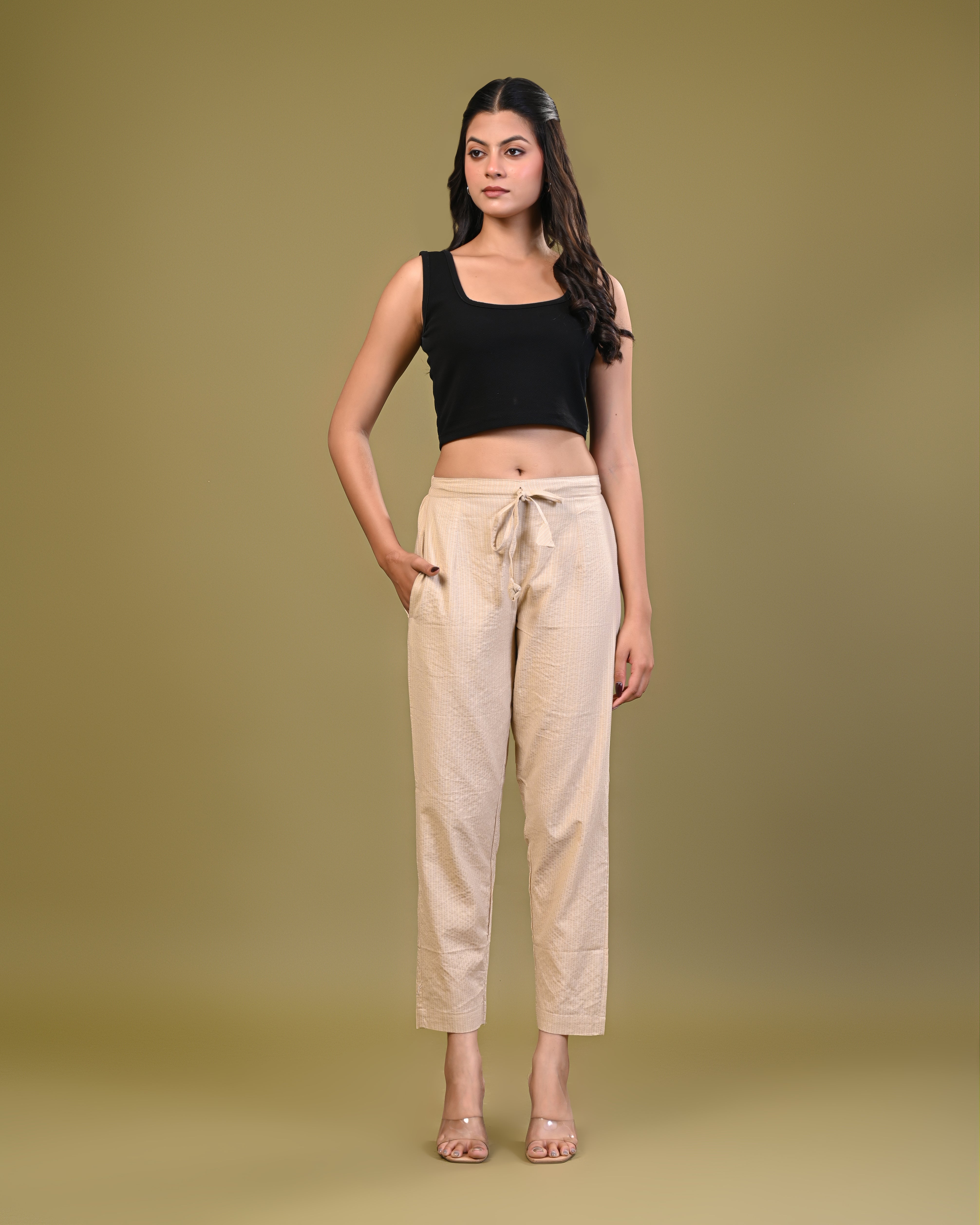 lightweight breathable cotton fabric used in palazzo pants
