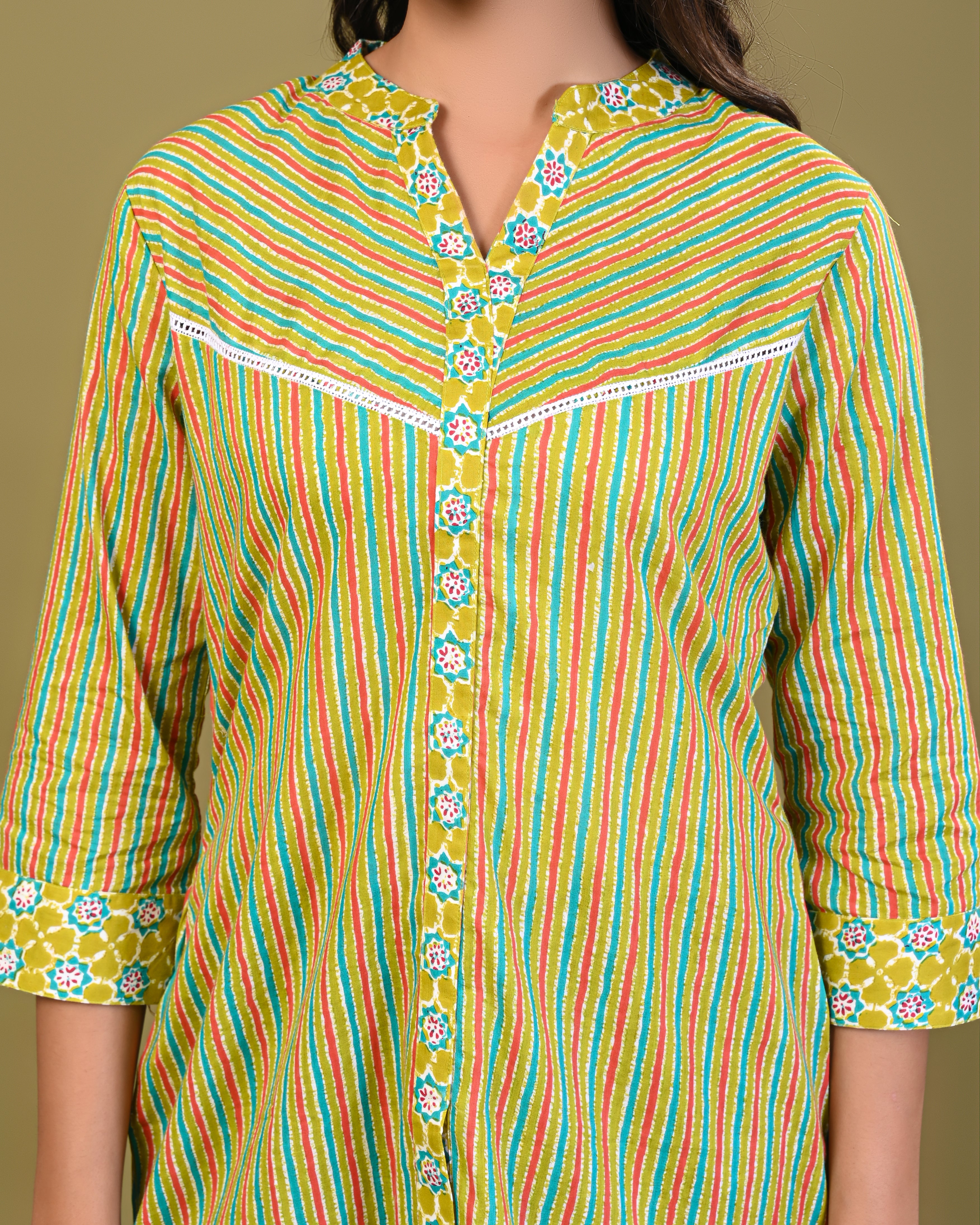 soft breathable cotton fabric texture in women’s top