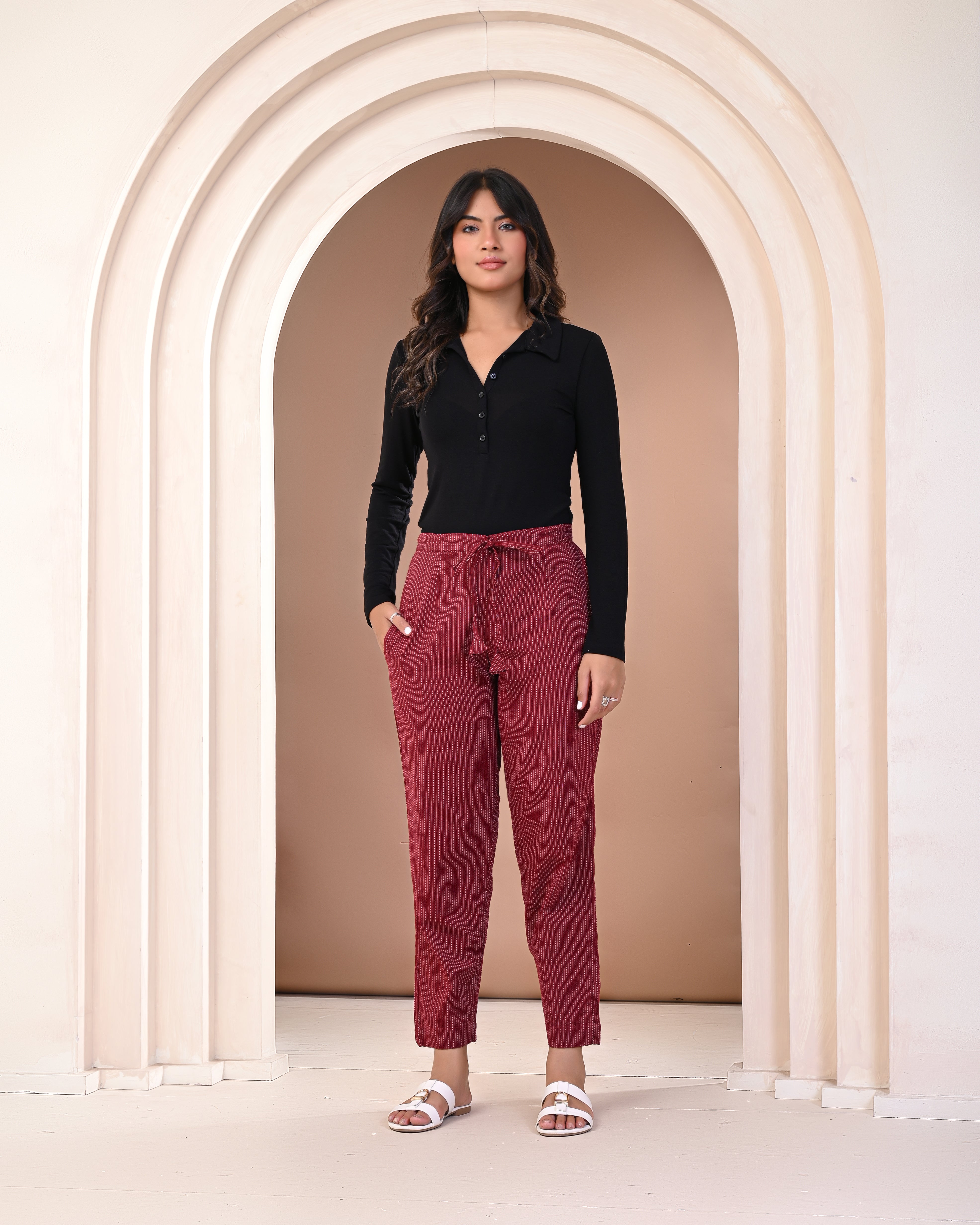 lightweight breathable cotton fabric used in palazzo pants