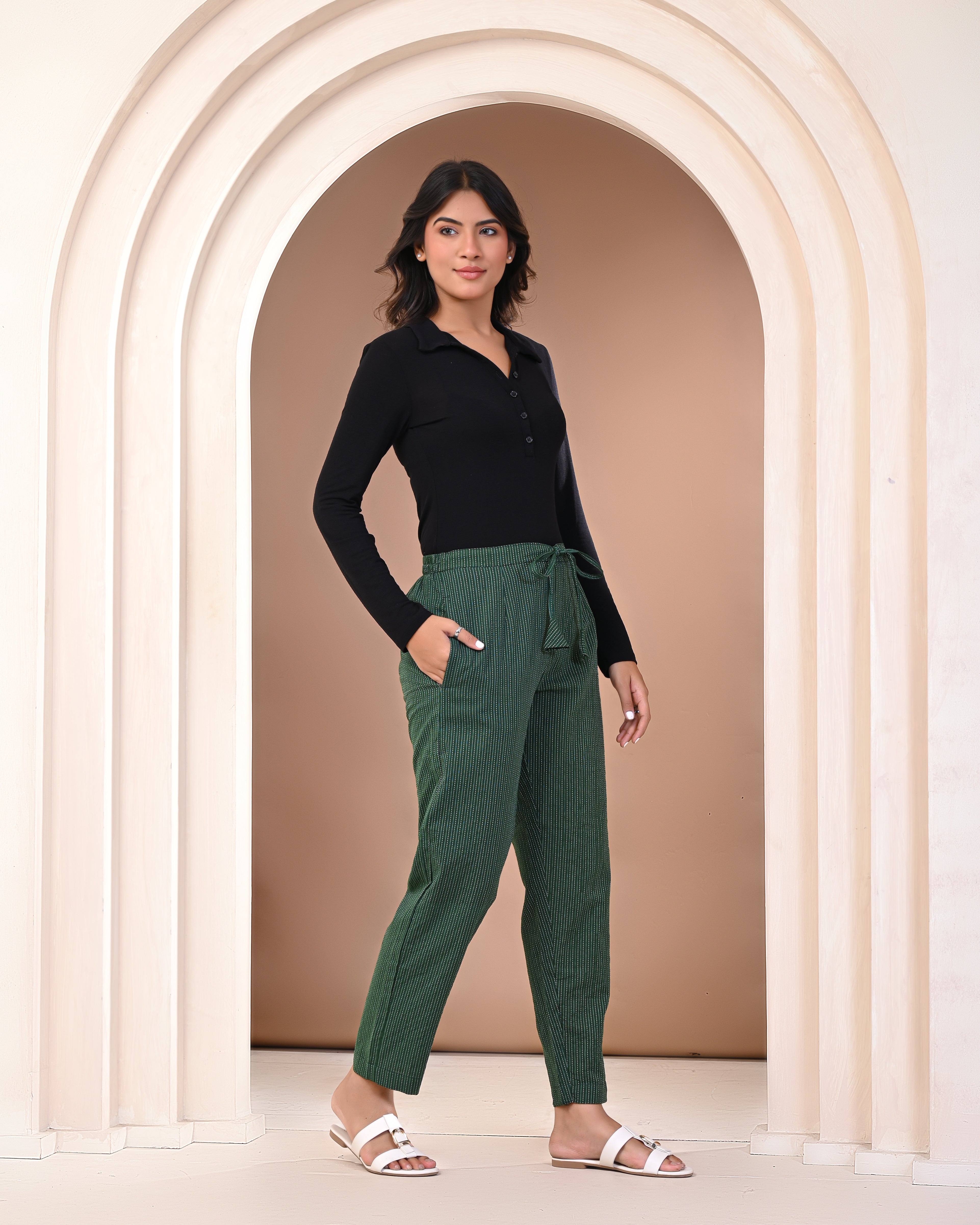 lightweight breathable cotton fabric used in palazzo pants