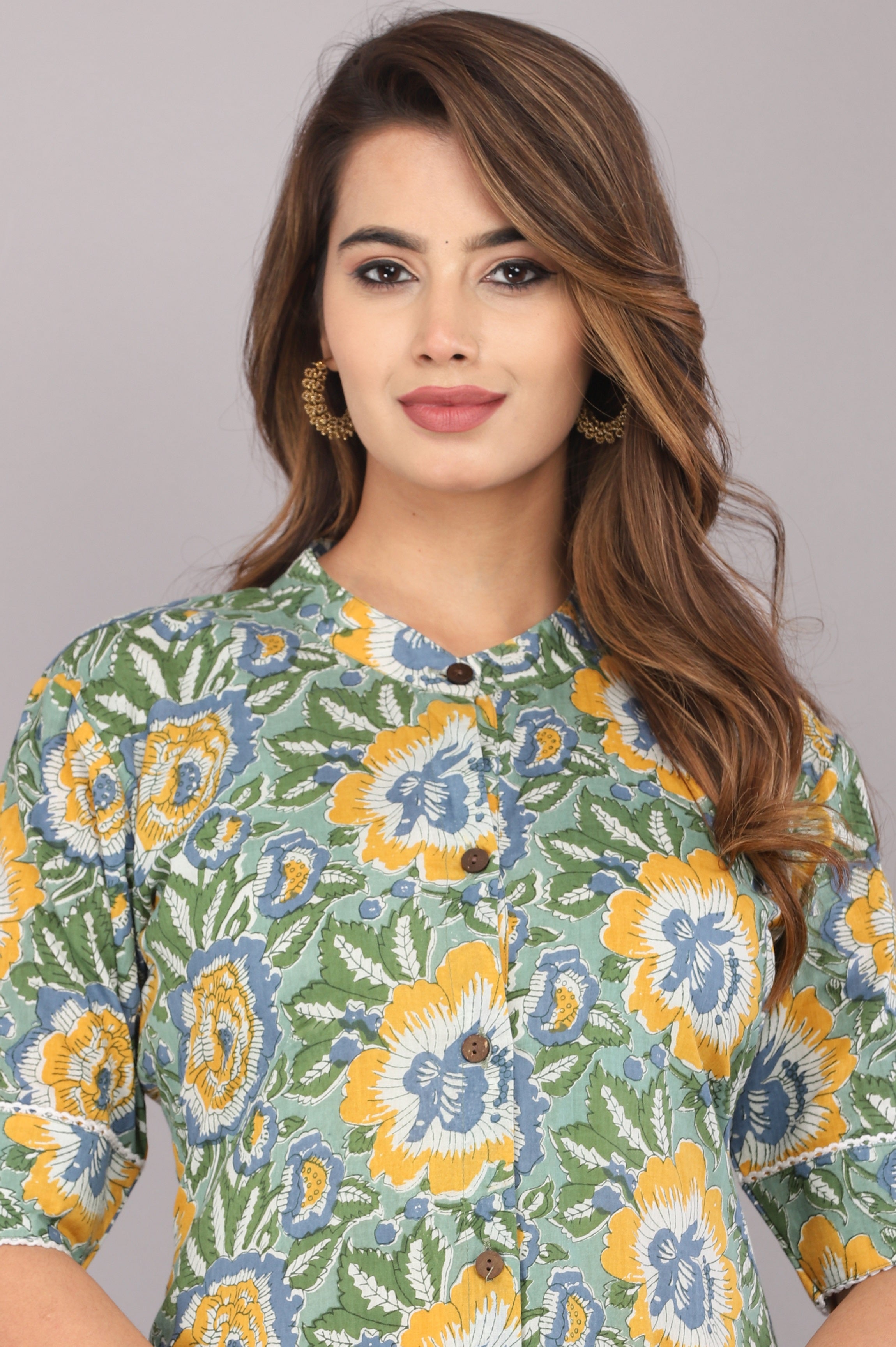 pure cotton breathable fabric used in printed co-ord set