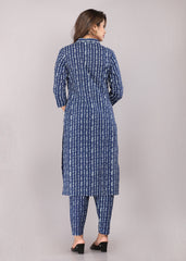 back view of women’s cotton Jaipuri co-ord set