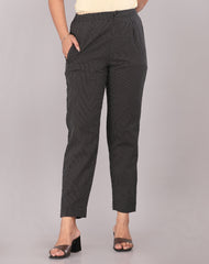 women’s [Black] pure cotton printed palazzo pants