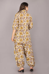 back view of women’s cotton Jaipuri co-ord set